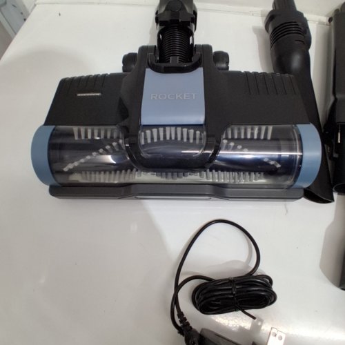SHARK ROCKET PET LIGHTWEIGHT BAGLESS CORDLESS RECHARGEABLE HANDHELD UPRIGHT STICK VACUUM WITH ACCESSORIES - GREY BLUE image 6