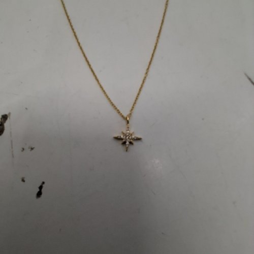 WOMENS DAINTY STARBURST ADJUSTABLE PENDANT NECKLACE - GOLD-TONE image 2