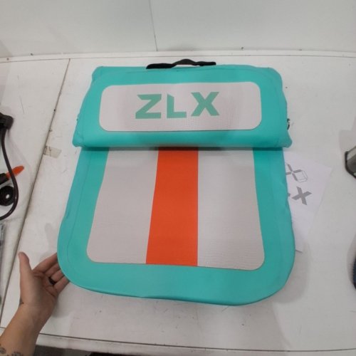 ZLX INFLATABLE SEAT FOR KAYAKS/CANOES/SUP WITH PUMP AND STORAGE BAG - 250LB CAPACITY - TEAL/WHITE/ORANGE image 2