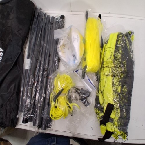 PATIASSY OUTDOOR PORTABLE VOLLEYBALL NET SET - 32FT - YELLOW\BLACK image 3