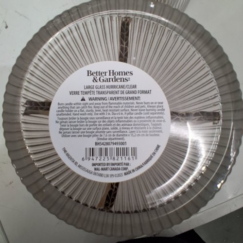 2PK BETTER HOMES & GARDENS LARGE GLASS HURRICANE CANDLE HOLDERS - 7.8" - CLEAR image 2