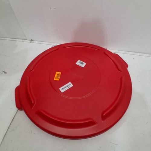 RUBBERMAID BRUTE HEAVY DUTY ROUND TRASH CAN CONTAINER LID FOR 32 GAL BINS - RED (MODEL: 1893163) image 2