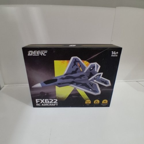 DEERC RC AIRCRAFT - 2.4 GHZ, 2 CH - GREY / BLACK CAMOUFLAGE (MODEL: FX622) image 5