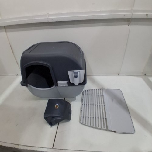 OMEGA PAW ROLL'N CLEAN SELF CLEANING CAT LITTER BOX - TAUPE/GREY (MODEL: RA20) image 2