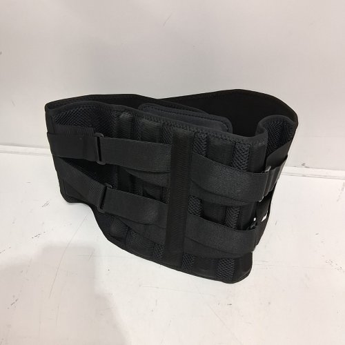 UNISEX BRACEUP BACK BRACE WITH LUMBAR PAD VELCRO STRAP ADJUSTABLE - SMALL - BLACK (MODEL: B603011) image 3