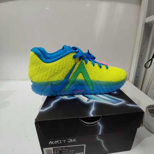 MEN'S NIKE JA 3 X KOOL AID BASKETBALL SHOES - 8.5 - LEMON VENOM / LIGHT GREEN SPARK / PINK BEAM / LIGHT PHOTO BLUE (STYLE: IW1159-700) image 6