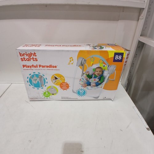 BRIGHT STARTS PLAYFUL PARADISE AUTOMATIC BABY SWING WITH MUSIC - MULTI COLOR (MODEL: 13069-MEES / 01185) image 3