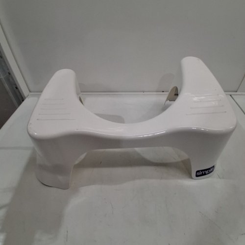 SIMPLE BY SQUATTY CURVED TOILET SEAT STOOL - 7" - WHITE image 2