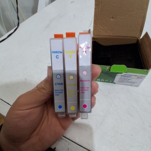 3PK CYAN YELLOW MAGENTA INK CARTRIDGES - MULTICOLOR (MODEL: 923E) image 2