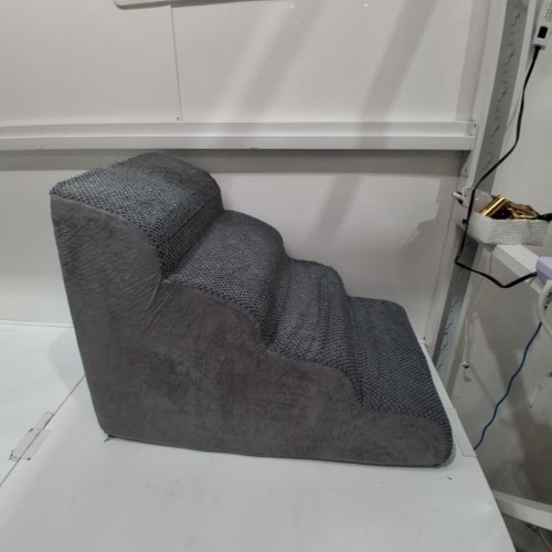 4-STEP CORDUROY PET STAIRS - 19" X 28" - GREY image 3
