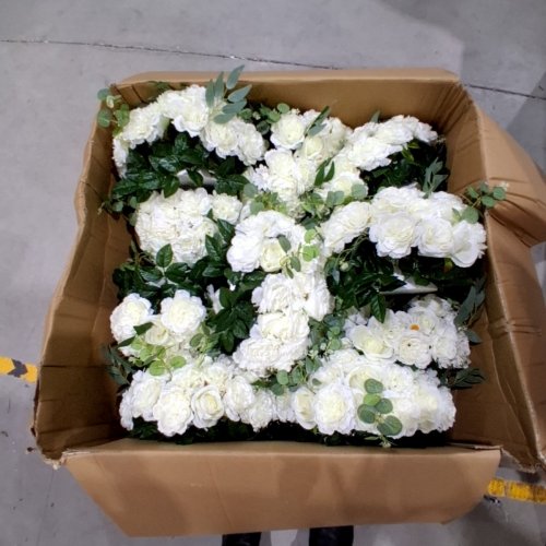 10PC NUPTIO FLOWER BALL ARRANGEMENT BOUQUET - 16" - WHITE image 2