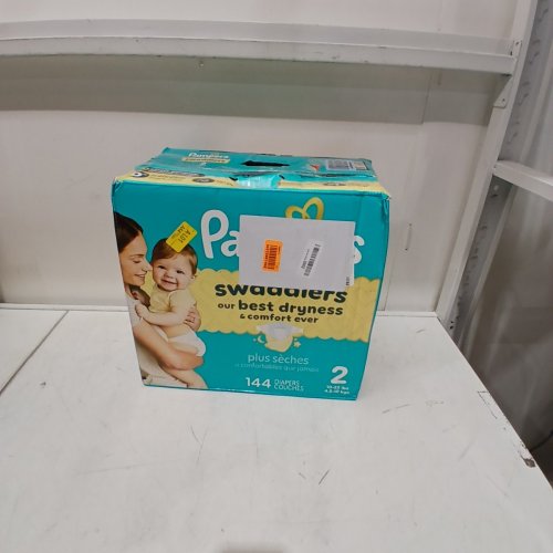 144PK PAMPERS SWADDLERS DISPOSABLE BABY DIAPERS - SIZE 2 (10-22LBS) image 3