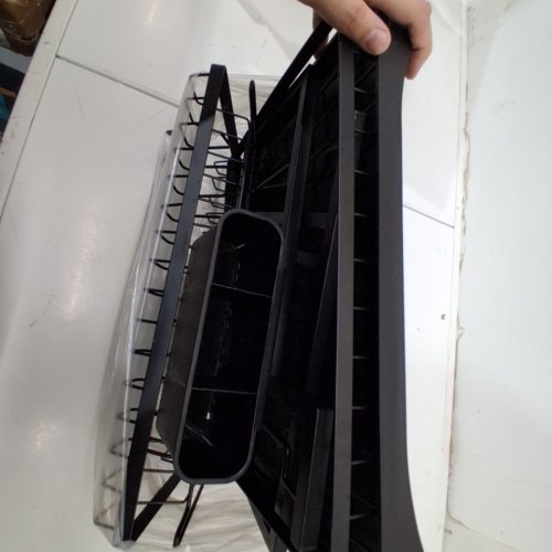 STELVIVE 2-TIER DISH DRAINER RACK WITH CUTLERY HOLDER - BLACK (ITEM: SL110) image 3