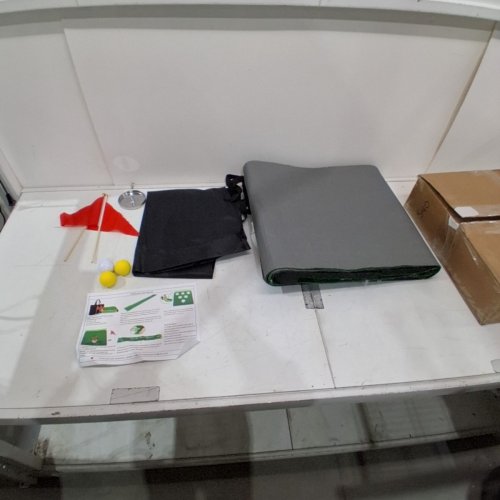 SAGSEWFUL GOLF PUTTING GAME SET WITH FRONT BORDER & CARRY BAG - 120" X 17.8" - GREEN (MODEL: AO-BYFV-8HF8) image 2