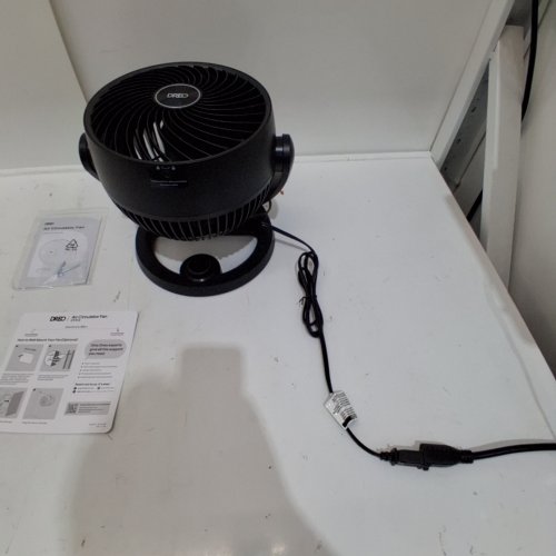 DREO PORTABLE TABLE TOP AIR CIRCULATOR FAN - 9" ROUND - 70FT TONG FLOW - 28DB LOW NOISE - 3 SPEED - 120° ADJUSTABLE TILT - BLACK (MODEL: DR-HAF002) image 2