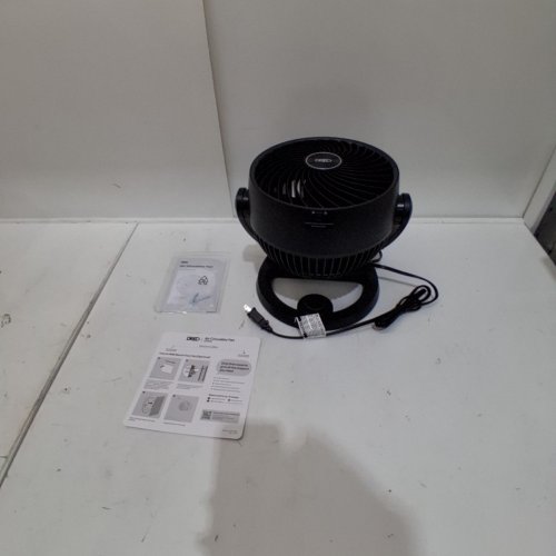 DREO PORTABLE TABLE TOP AIR CIRCULATOR FAN - 9" ROUND - 70FT TONG FLOW - 28DB LOW NOISE - 3 SPEED - 120° ADJUSTABLE TILT - BLACK (MODEL: DR-HAF002) image 3