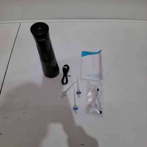 7PC WAFLOO WATER FLOSSER - PORTABLE, 300ML TANK, IPX7 WATERPROOF, 5 MODES, 6 FLOSSING TIPS - BLACK/CLEAR (MODEL: Y206) image 3