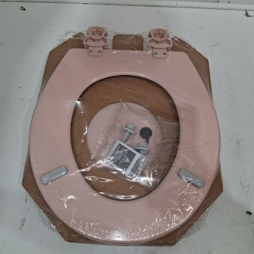 BEMIS SLOW-CLOSE CHURCH/ROUND PLASTIC TOILET SEAT - VENETIAN PINK - (MODEL: 500EC 063) image 3