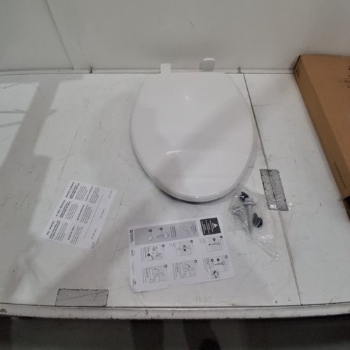BEMIS SLOW CLOSE ELONGATED TOILET SEAT - WHITE (MODEL: 7300SLEC 000) image 2
