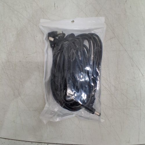 2PK VOLTKARE 4-WAY DC SPLITTER - 1 FEMALE TO 4 MALES ADAPTER POWER CORD -5.5MM - 12V - BLACK image 2