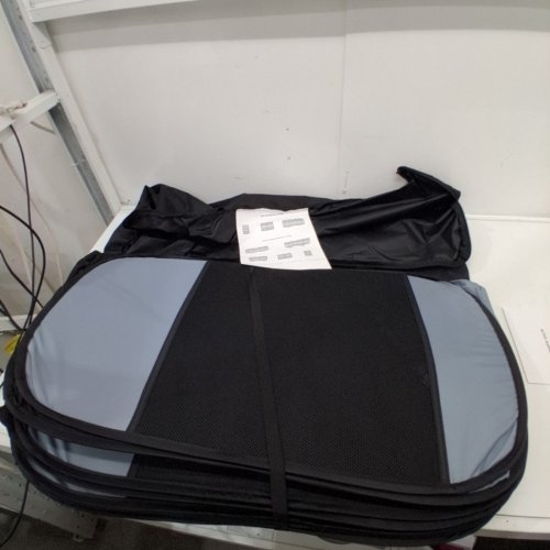 BETTERTENT 2-IN-1 FOLDABLE PET PLAYPEN - 55" X 28" X 17", NO DIVIDER - BLACK/GREY image 4