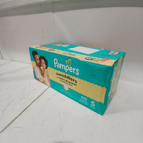100PK PAMPERS SWADDLERS 100% LEAKPROOF DISPOSABLE BABY DIAPERS - SIZE 5 image 2