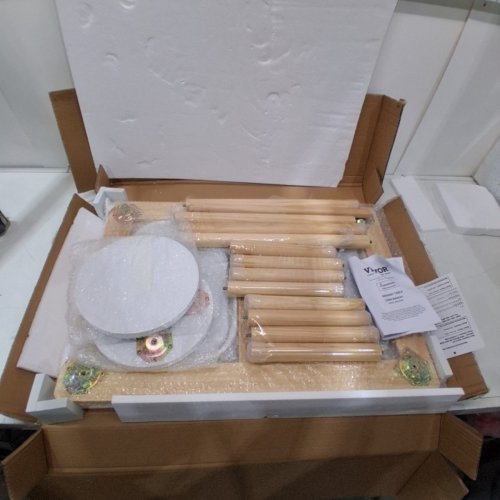 SENSORY TABLE WITH PAPER ROLL HOLDER & STOOLS - 32.1" X 23.6" X 19.9" - WOOD/WHITE (MODEL: JRG-SKU4S) image 4