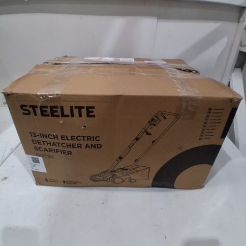 STEELITE 4-POSITION HEIGHT ADJUSTMENT REMOVABLE 8-GALLON COLLECTION BAG 2-IN-1 ELECTRIC DETHATCHER AND SCARIFIER - 13" - BLACK/GREEN (MODEL: DG592) image 8