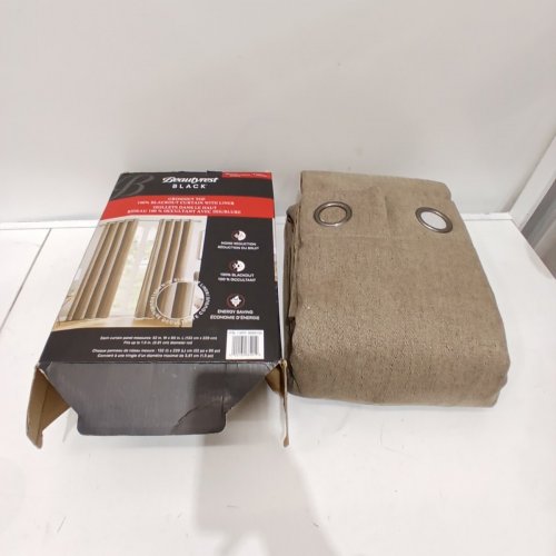 (2 PANEL) BEAUTYREST GROMMET TOP BLACKOUT CURTAIN WITH LINER - 52" X 90" - BROWN (MODEL: 6699105) image 2