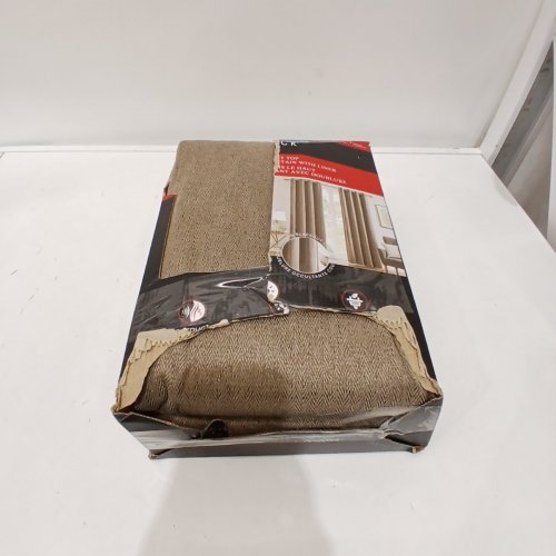 (2 PANEL) BEAUTYREST GROMMET TOP BLACKOUT CURTAIN WITH LINER - 52" X 90" - BROWN (MODEL: 6699105) image 3