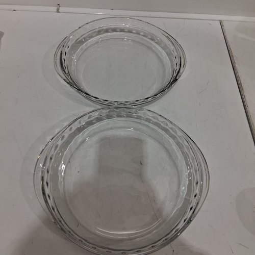 2PK LIBBEY GLASS PIE DISHES - 9.5" X 1.6" - CLEAR image 3