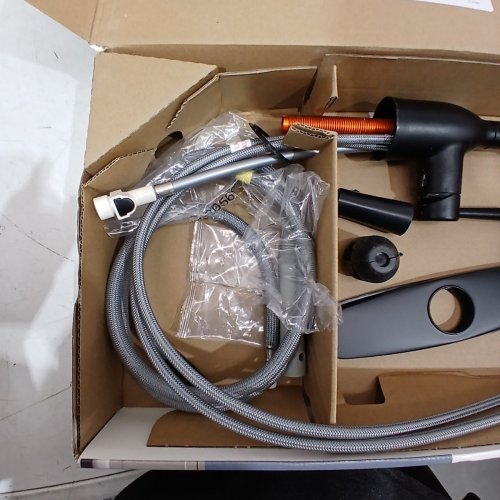 MOEN ADLER ONE HANDLE HIGH ARC PULLDOWN KITCHEN FAUCET - MATTE BLACK (MODEL: 87233BL) image 6