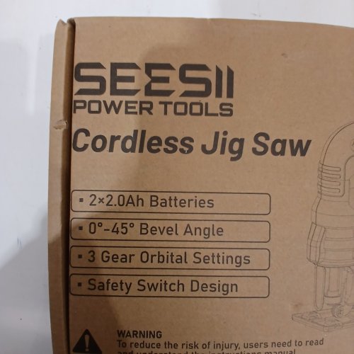 SEESII 21V CORDLESS JIG SAW (0-45* BEVEL CUTS, 4 ORBITAL ACTIONS) - 2800SPM VARIABLE SPEED, MINI JIGSAW - TEAL BLUE (MODEL: JS01) image 2