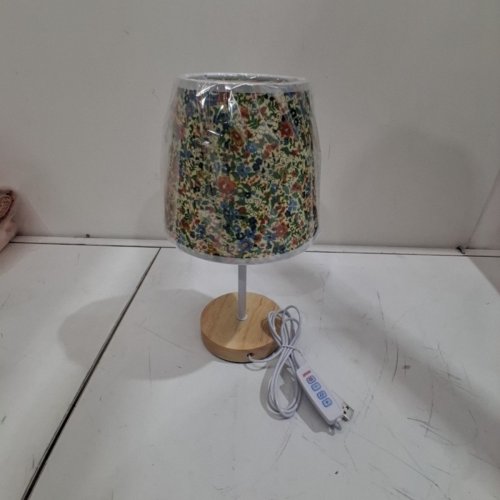 SMALL DESK LAMP WITH SOLID WOOD FABRIC AND USB CONNECTOR - MULTICOLOR (MODEL: USB-YZD) image 4