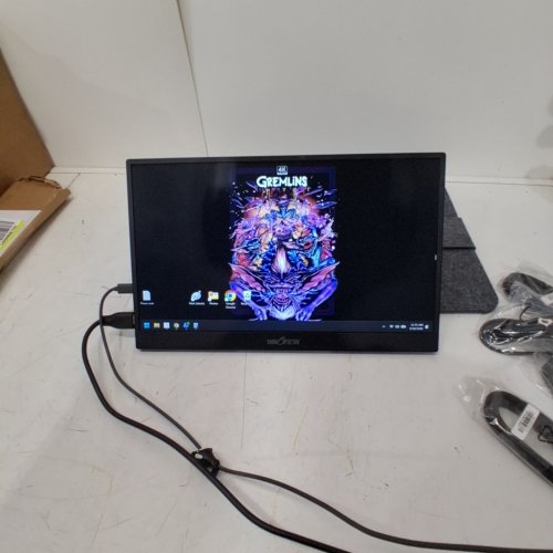INNOVIEW PORTABLE MONITOR FOR LAPTOP WITH PROTECTIVE SLEEVE, BUILT-IN 90° ADJUSTABLE STAND - USB C + HDMI - 15.6", 1080P - BLACK (MODEL: ‎INVPM001) image 2