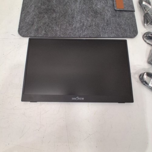 INNOVIEW PORTABLE MONITOR FOR LAPTOP WITH PROTECTIVE SLEEVE, BUILT-IN 90° ADJUSTABLE STAND - USB C + HDMI - 15.6", 1080P - BLACK (MODEL: ‎INVPM001) image 3