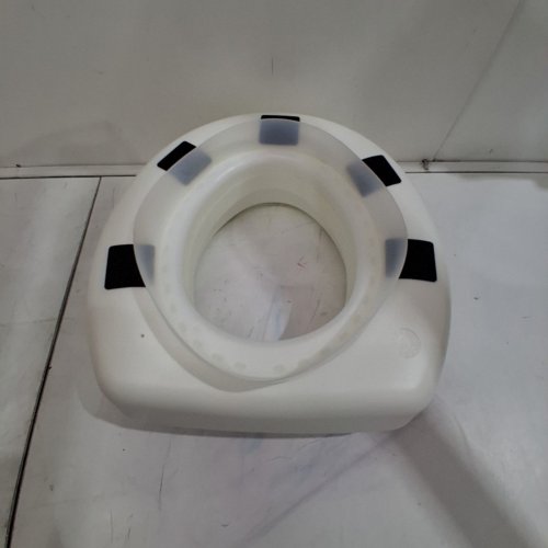 HEALTHSMART PORTABLE ELEVATED ROUND TOILET SEAT RISER WITH SLIP RESISTANT PADS - 5" RAISED - WHITE (MODEL: 522-1508-1901) image 2