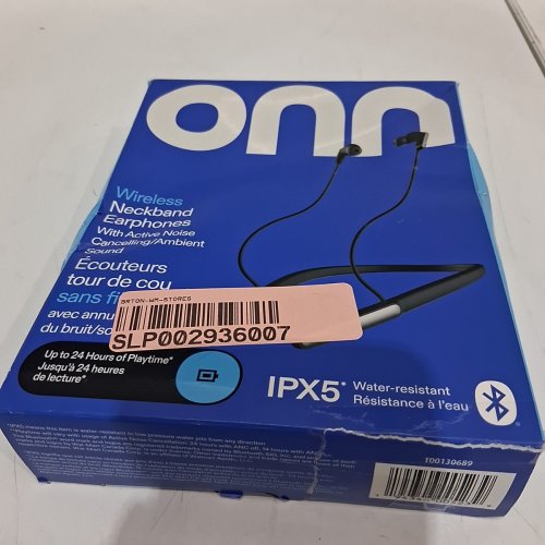 ONN. WIRELESS BLUETOOTH IN-EAR NECKBAND HEADPHONES WITH ACTIVE NOISE CANCELLING, AMBIENT SOUND AND CONVERSATION MODES - BLACK - (MODEL: 00194346005239) image 5