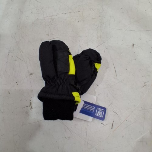 IGLOOS BOY'S TODDLER WATERPROOF BARRIER SKI MITTENS - 2T-4T - BLACK/YELLOW image 3
