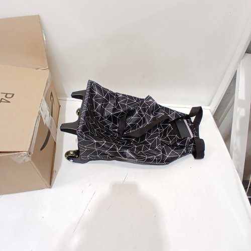 CKUAKIWU SHOPPING CART WITH WHEELS FOLDABLE SHOPPING TROLLEY WITH WHEEL & PULL HANDLE - BLACK image 3
