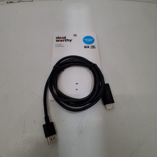 DEALWORTHY DISPLAYPORT TO HDMI CABLE - 6FT - BLACK image 2