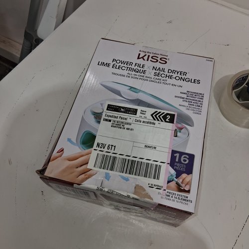 16PC KISS POWER FILE AND NAIL DRYER ALL-IN-ONE NAIL CARE KIT WITH RECHARGEABLE HANDLE - MULTI COLOURED (MODEL: 2464N) image 4