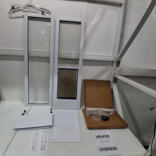 DOG DOOR FOR SLIDING GLASS DOOR - 75-7/8" TO 80-11/16" - WHITE (MODEL: CWM03-M) image 2