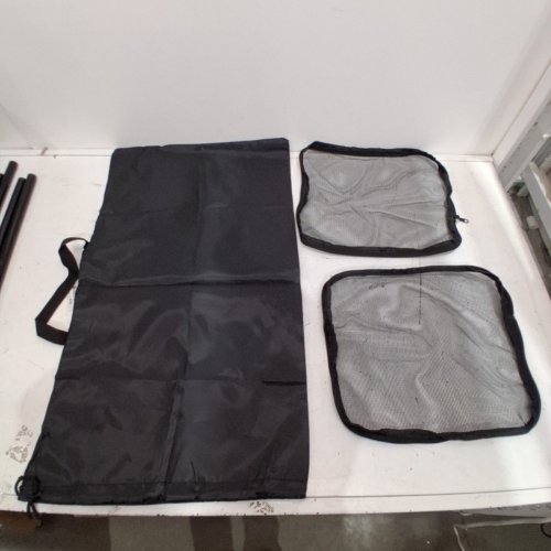 BUFOR PORTABLE PET PLAYPEN FOR OUTDOORS/INDOORS WITH PVC PIPES - 39" X 24" X 22" - BLACK AND WHITE PATTERN image 3