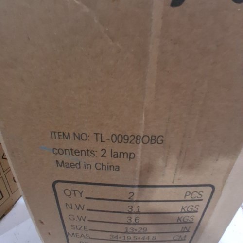 2PK TNUYOAH FARMHOUSE TRADITIONAL METAL BEDSIDE LAMP WITH LINEN SHADE - 29" - BEIGE/BLACK (MODEL: TL-009280BG) image 3
