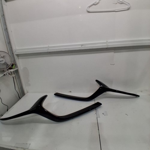 2PC AUTOMOTIVE FRONT RIGHT AND LEFT LOWER MOLDING - FITS VARIOUS MAZDA MODELS - BLACK image 2