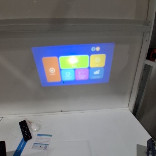 DR.J PORTABLE 1080P WIFI MOVIE PROJECTOR FOR UP TO 170" SCREEN - WHITE (MODEL: PT-06) image 2
