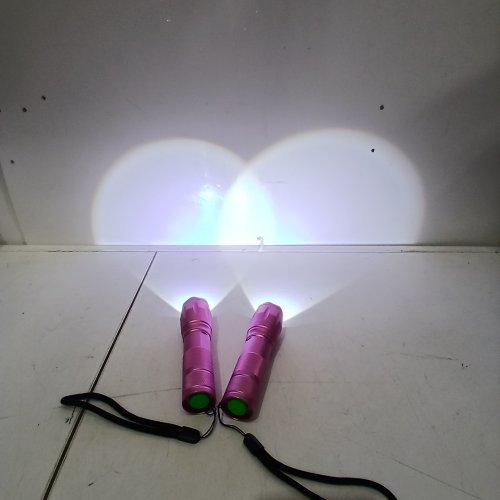 2PK LED TACTICAL 3-MODE BRIGHT FLASHLIGHTS - PINK image 2