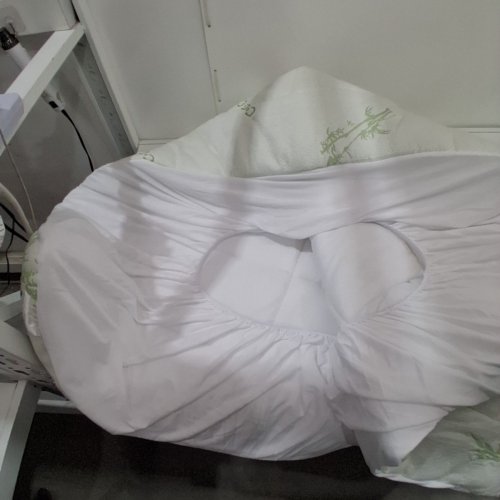 FRACHO ULTRA SOFT COOLING MATTRESS TOPPER - QUEEN - GREEN/WHITE image 3
