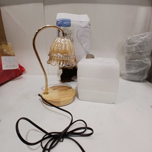 UNBRANDED CANDLE WARMER AND LED TABLE LAMP - 10" - AMBER/BROWN image 3